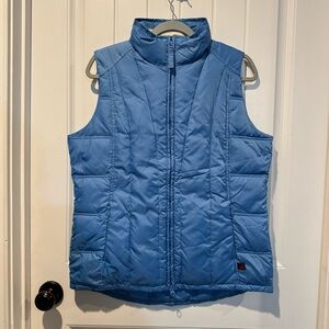 Woolrich Sky Blue Quilted Puffer Outerwear Vest Size Med
